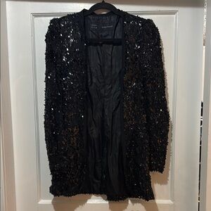 Zara Black Sequin Blazer